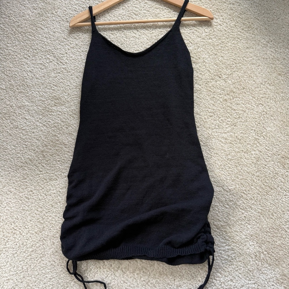 Black Sleeveless Knit Cover Up